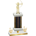 Premium Single Black Glacier Second Place Archery Trophy