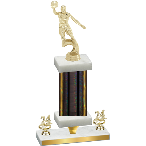 Premium Single Black Glacier Year Basketball Trophy