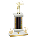 Premium Single Black Glacier Third Place Archery Trophy