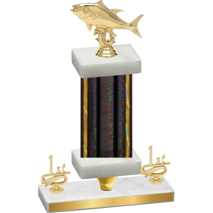 Premium Single Black Glacier First Place Fishing Trophy