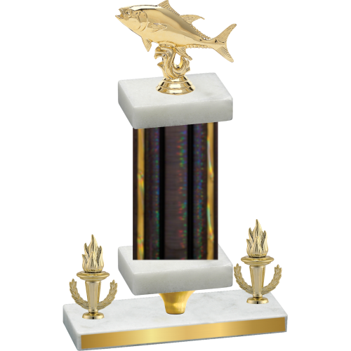 Premium Single Black Glacier Victory Fishing Trophy