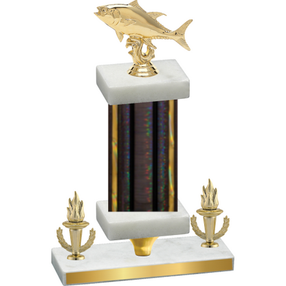 Premium Single Black Glacier Victory Fishing Trophy