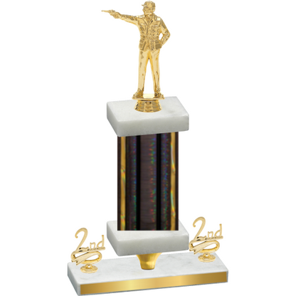 Premium Single Black Glacier Second Place Shooter Trophy