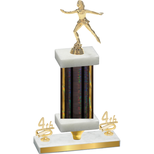 Premium Single Black Glacier Fourth Place Skater Trophy