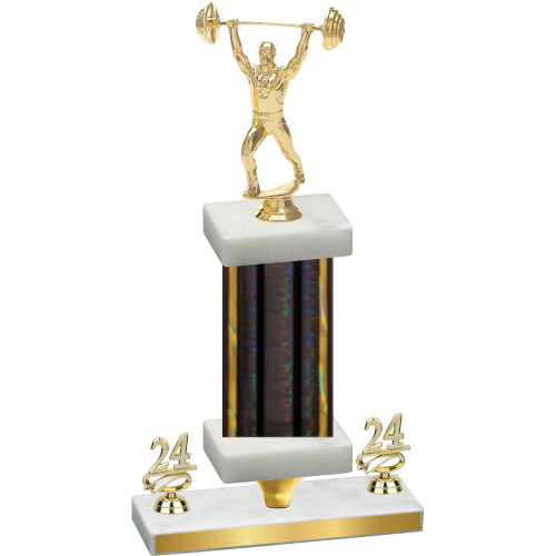 Premium Single Black Glacier Year Weights Trophy