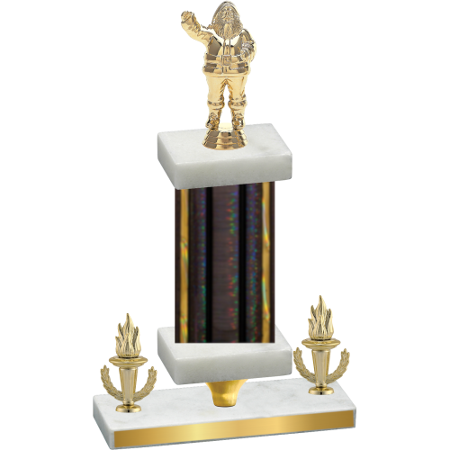 Premium Single Black Glacier Victory Holiday Trophy
