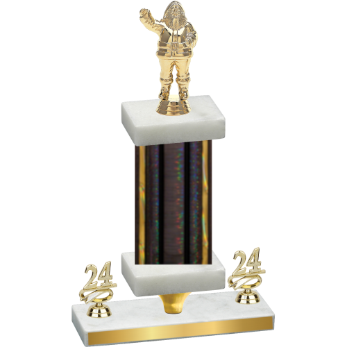 Premium Single Black Glacier Year Holiday Trophy