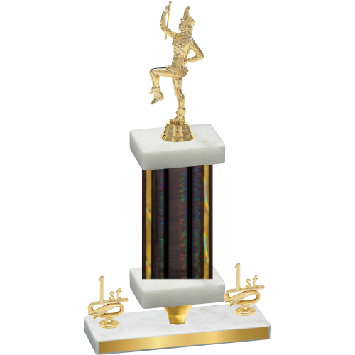 Premium Single Black Glacier First Place Majorette Trophy