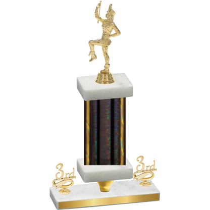 Premium Single Black Glacier Third Place Majorette Trophy