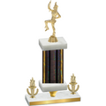 Premium Single Black Glacier Victory Majorette Trophy