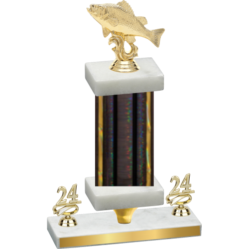 Premium Single Black Glacier Year Fishing Trophy