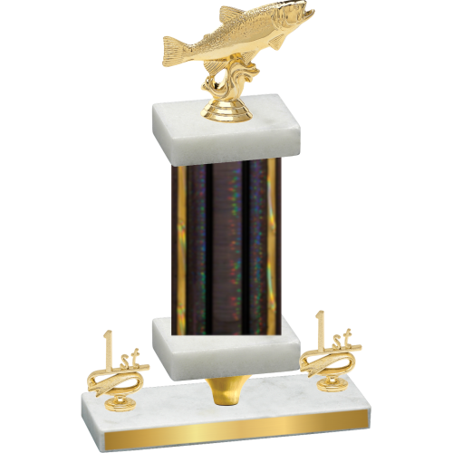 Premium Single Black Glacier First Place Fishing Trophy