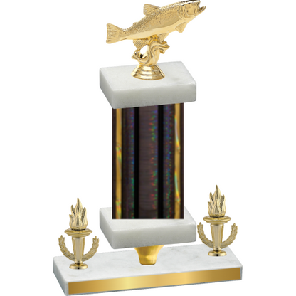 Premium Single Black Glacier Victory Fishing Trophy