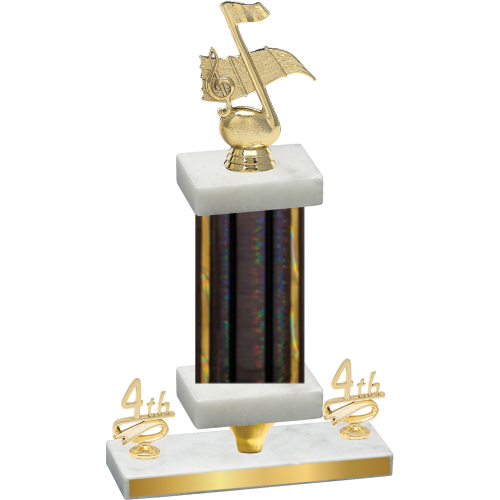 Premium Single Black Glacier Fourth Place Music Trophy