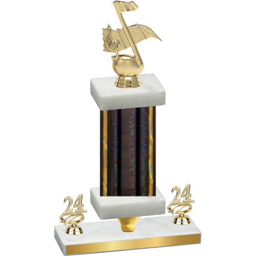 Premium Single Black Glacier Year Music Trophy