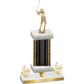 Premium Single Black Glacier Fourth Place Golf Trophy