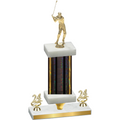 Premium Single Black Glacier Year Golf Trophy