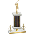 Premium Single Black Glacier Victory Golf Trophy