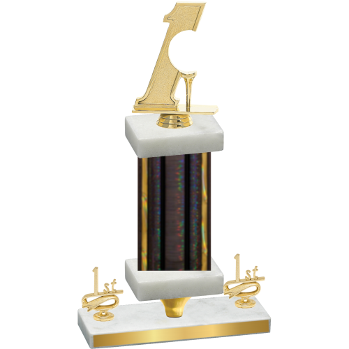 Premium Single Black Glacier First Place Golf Trophy