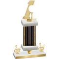 Premium Single Black Glacier Third Place Golf Trophy