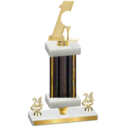 Premium Single Black Glacier Year Golf Trophy