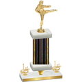 Premium Single Black Glacier First Place Karate Trophy