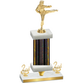 Premium Single Black Glacier Second Place Karate Trophy