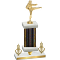 Premium Single Black Glacier Victory Karate Trophy