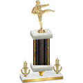 Premium Single Black Glacier Victory Karate Trophy