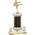 Premium Single Black Glacier Year Karate Trophy