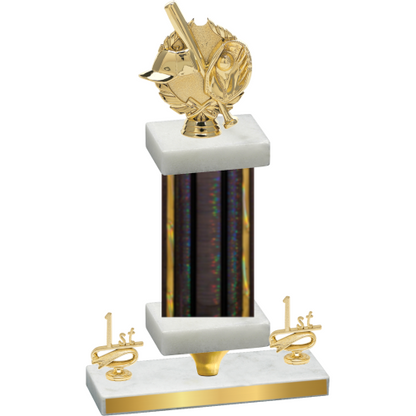 Premium Single Black Glacier First Place Baseball Trophy