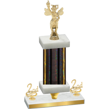 Premium Single Black Glacier Second Place Academics Trophy