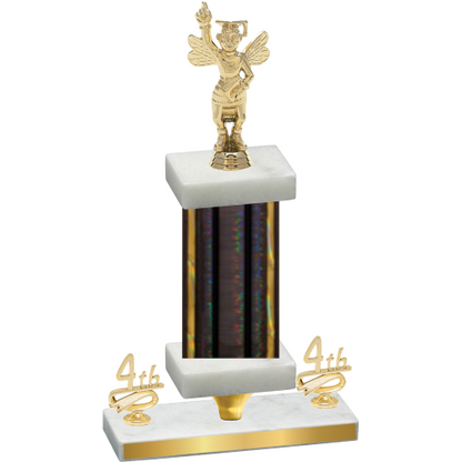 Premium Single Black Glacier Fourth Place Academics Trophy