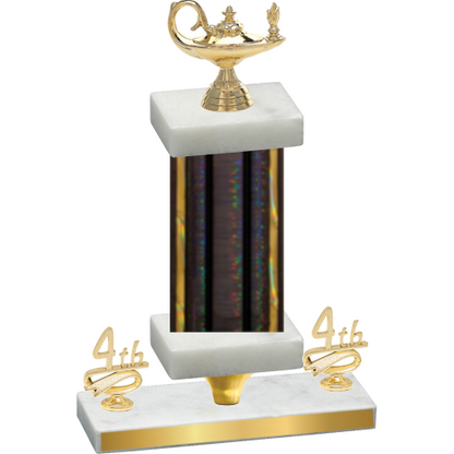 Premium Single Black Glacier Fourth Place Academics Trophy