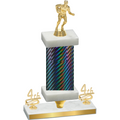 Premium Single Black Carbon Fiber Fourth Place Rugby Trophy