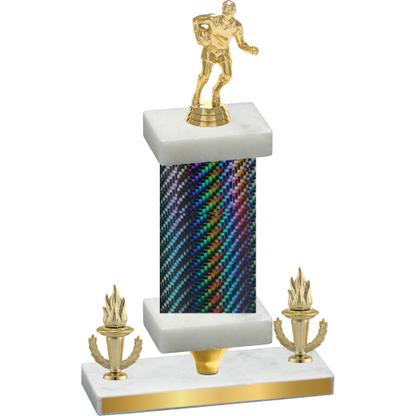 Premium Single Black Carbon Fiber Victory Rugby Trophy