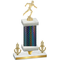 Premium Single Black Carbon Fiber Victory Running Trophy