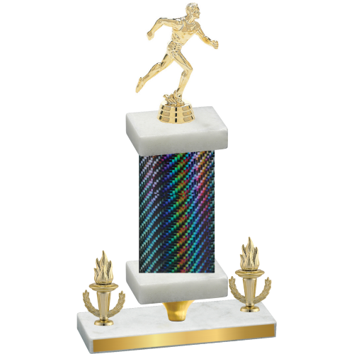 Premium Single Black Carbon Fiber Victory Running Trophy