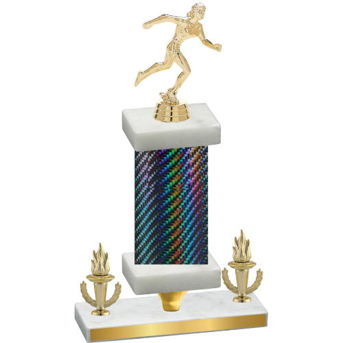 Premium Single Black Carbon Fiber Victory Running Trophy