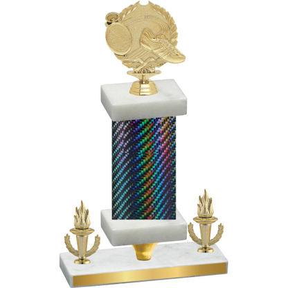 Premium Single Black Carbon Fiber Victory Running Trophy