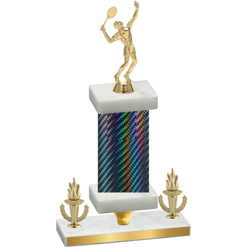 Premium Single Black Carbon Fiber Victory Tennis Trophy