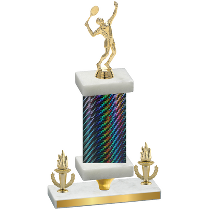 Premium Single Black Carbon Fiber Victory Tennis Trophy