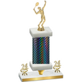 Premium Single Black Carbon Fiber Year Tennis Trophy