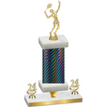 Premium Single Black Carbon Fiber Year Tennis Trophy