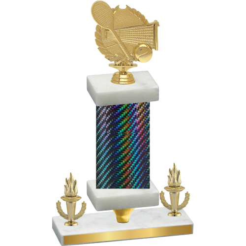 Premium Single Black Carbon Fiber Victory Tennis Trophy