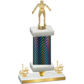 Premium Single Black Carbon Fiber First Place Wrestling Trophy