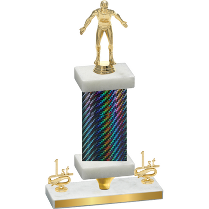 Premium Single Black Carbon Fiber First Place Wrestling Trophy