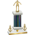 Premium Single Black Carbon Fiber Victory Wrestling Trophy