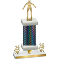 Premium Single Black Carbon Fiber Year Wrestling Trophy