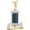Premium Single Black Carbon Fiber Year Volleyball Trophy